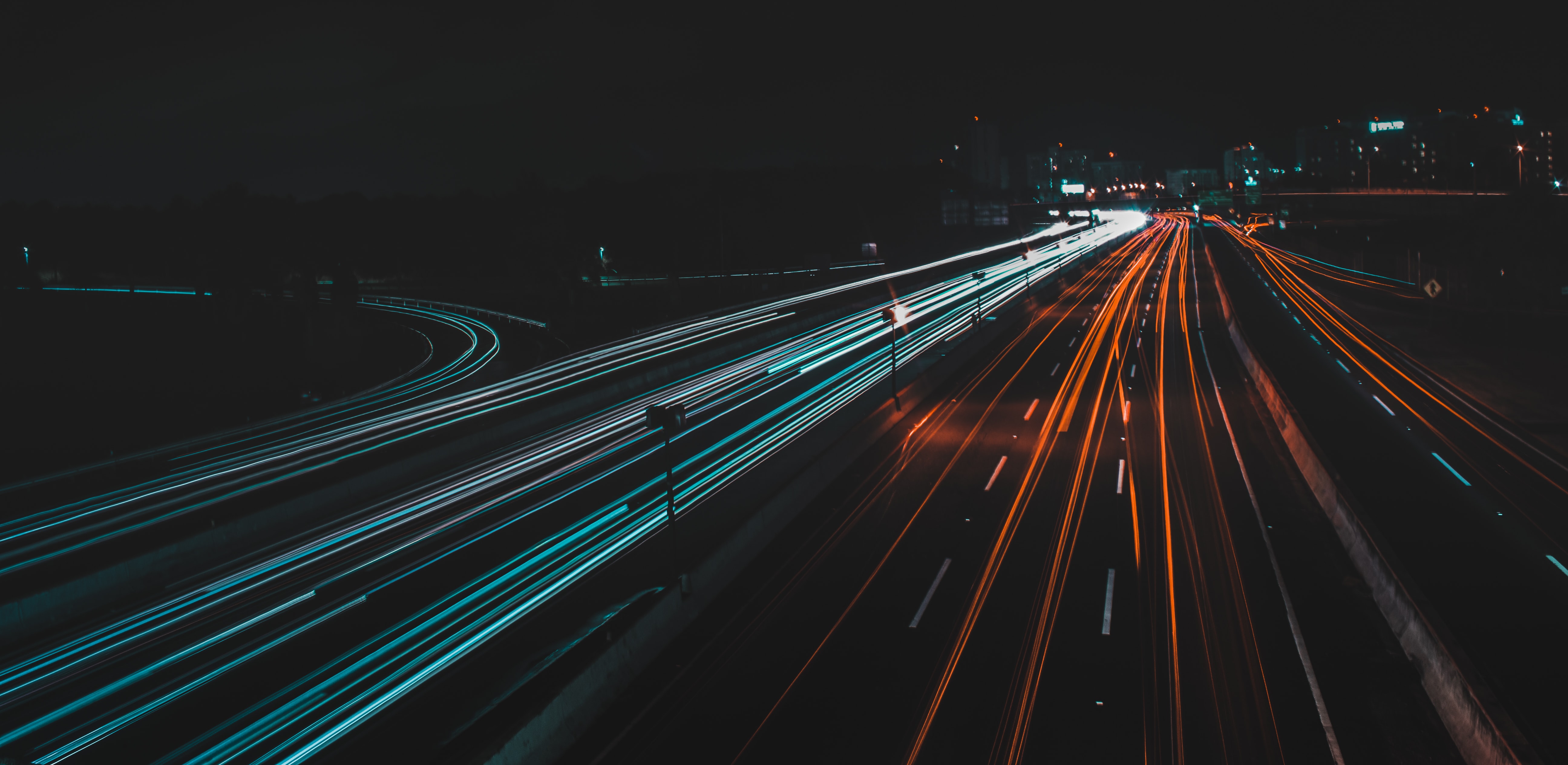 Traffic passing at night