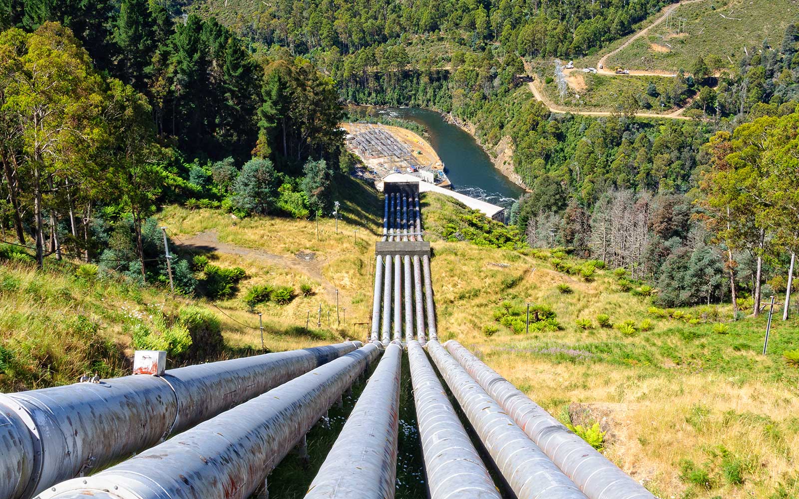 Pumped hydro pipes in Tasmania