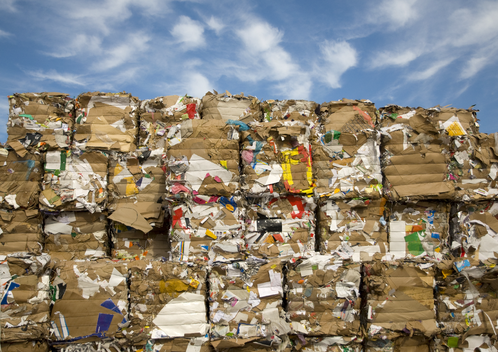 Mountain of recycling.