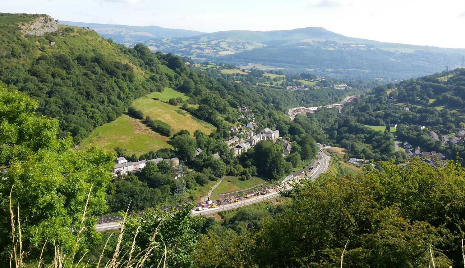 Landscape of Valleys in wales and the transport network