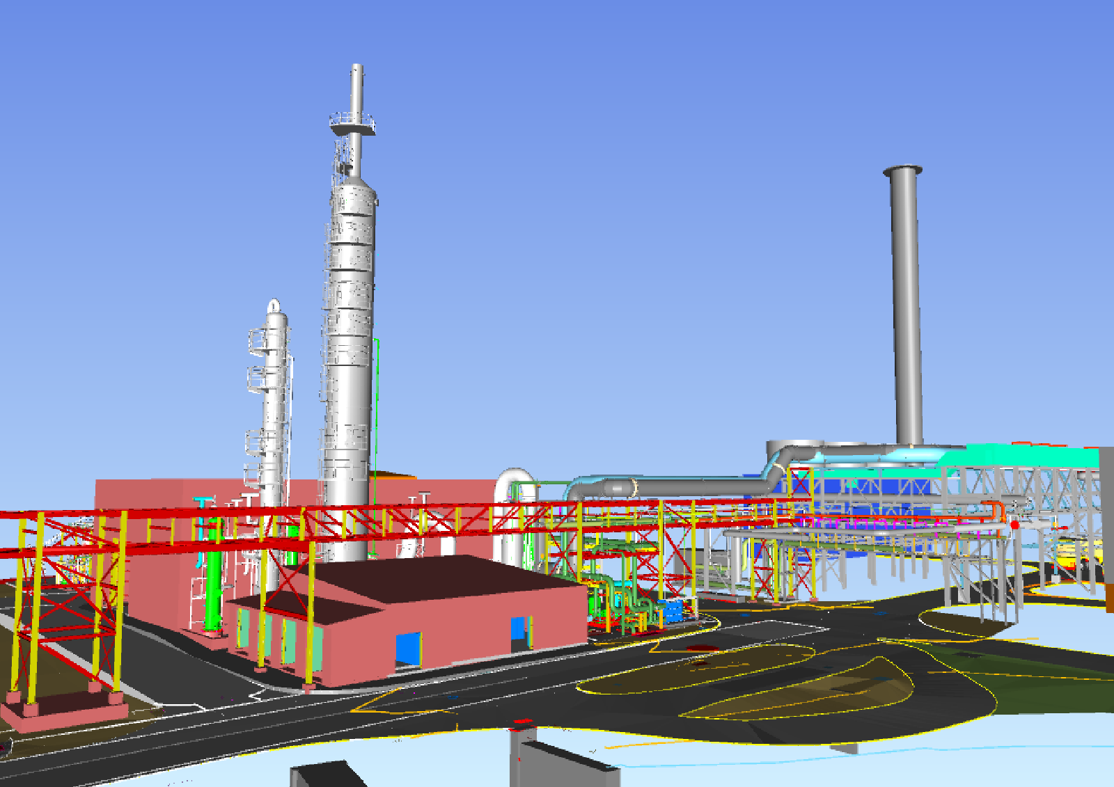 Model image of the UK's largest Carbon Capture and Utilisation plant at Winnington