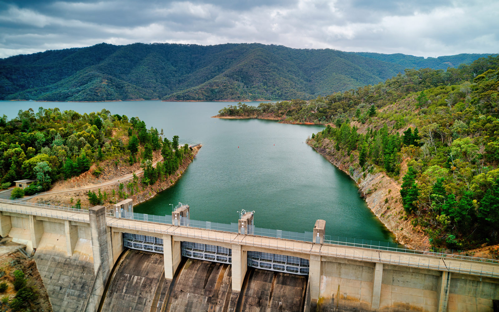 A full Australian water dam