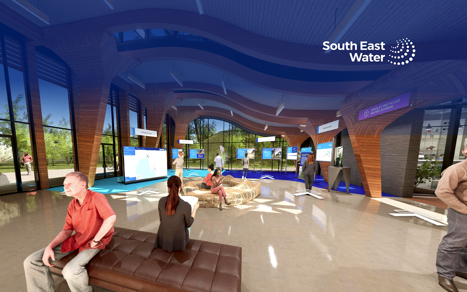 South East Water digital engagement space graphics 