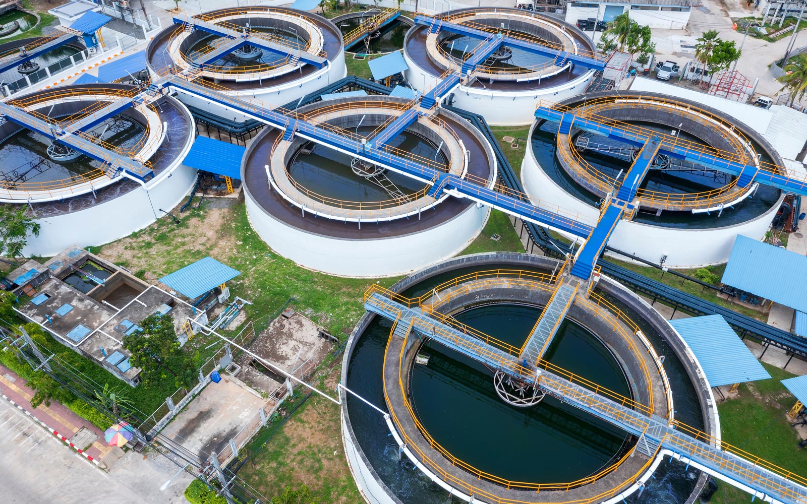 View of a water treatment plant