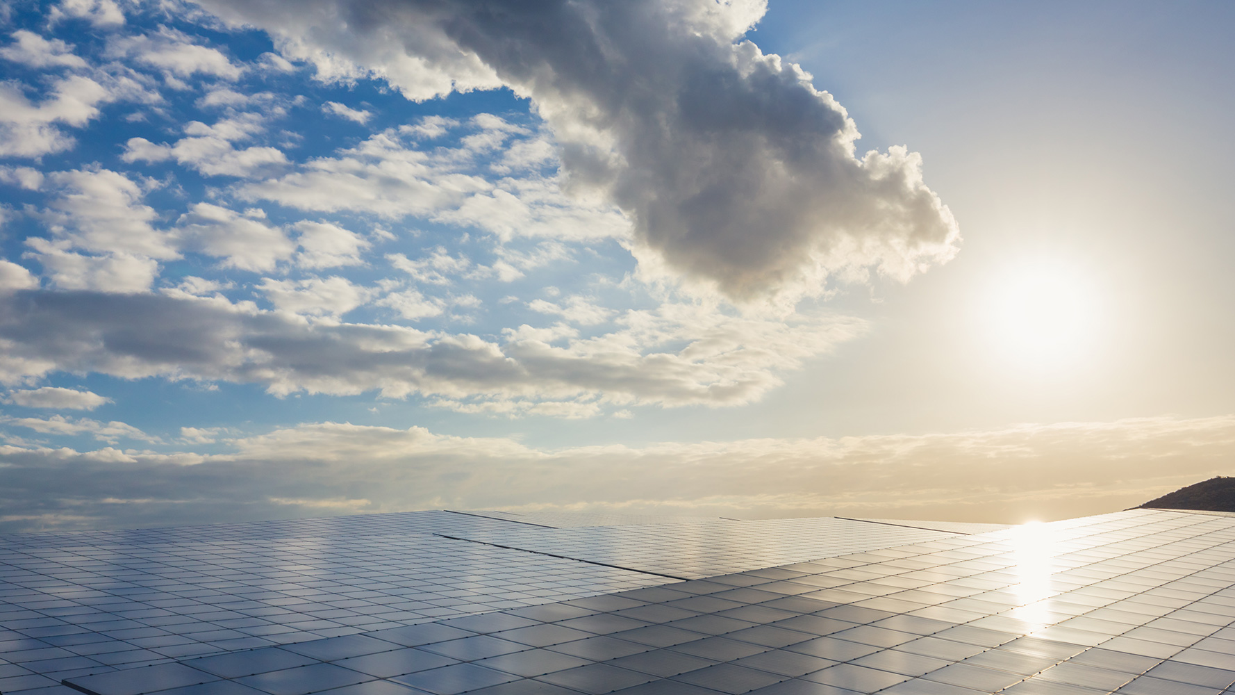 PV Panels Blue Sky