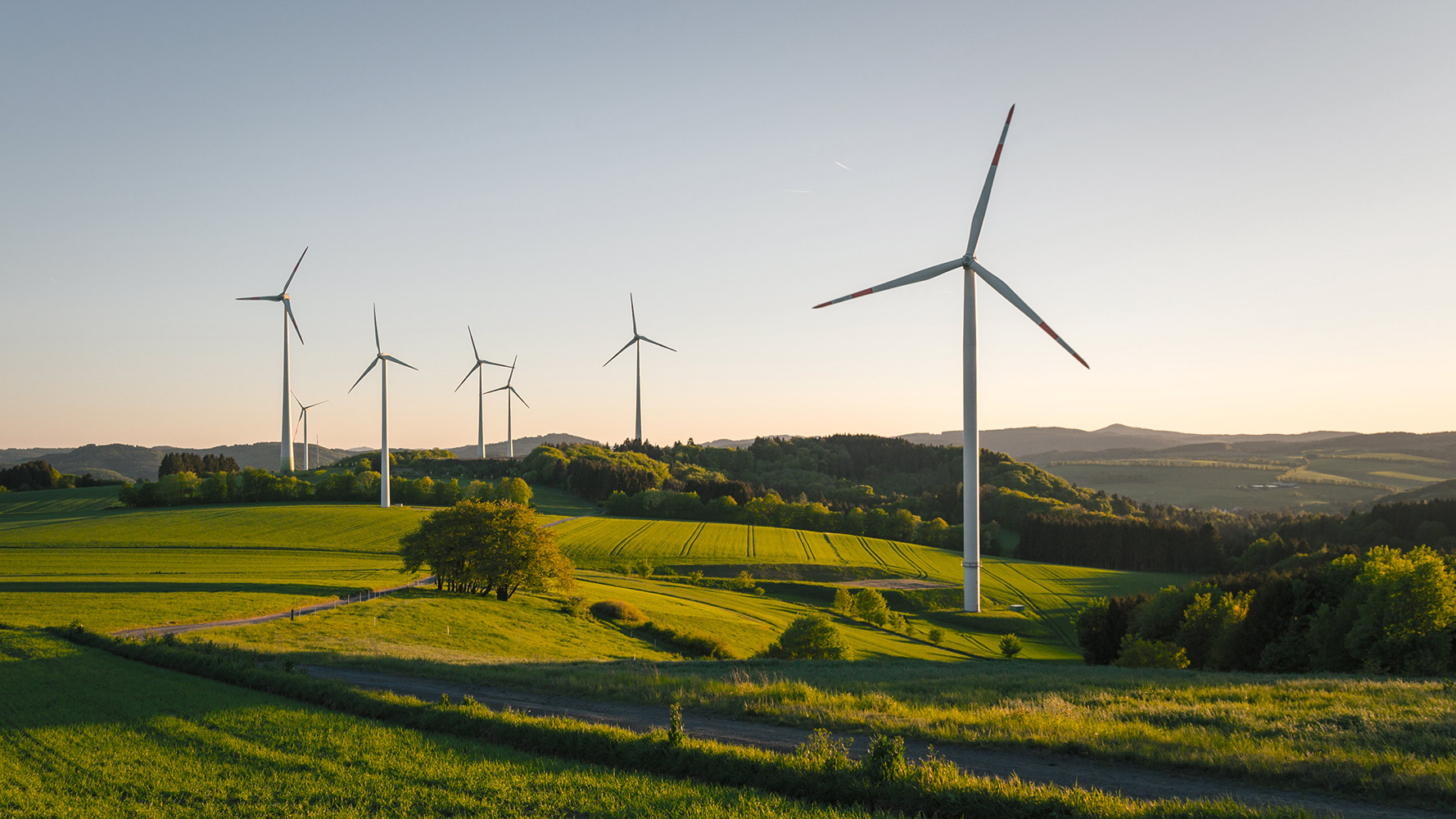 Wind Farm Turbines Australian Pastoral Landscape