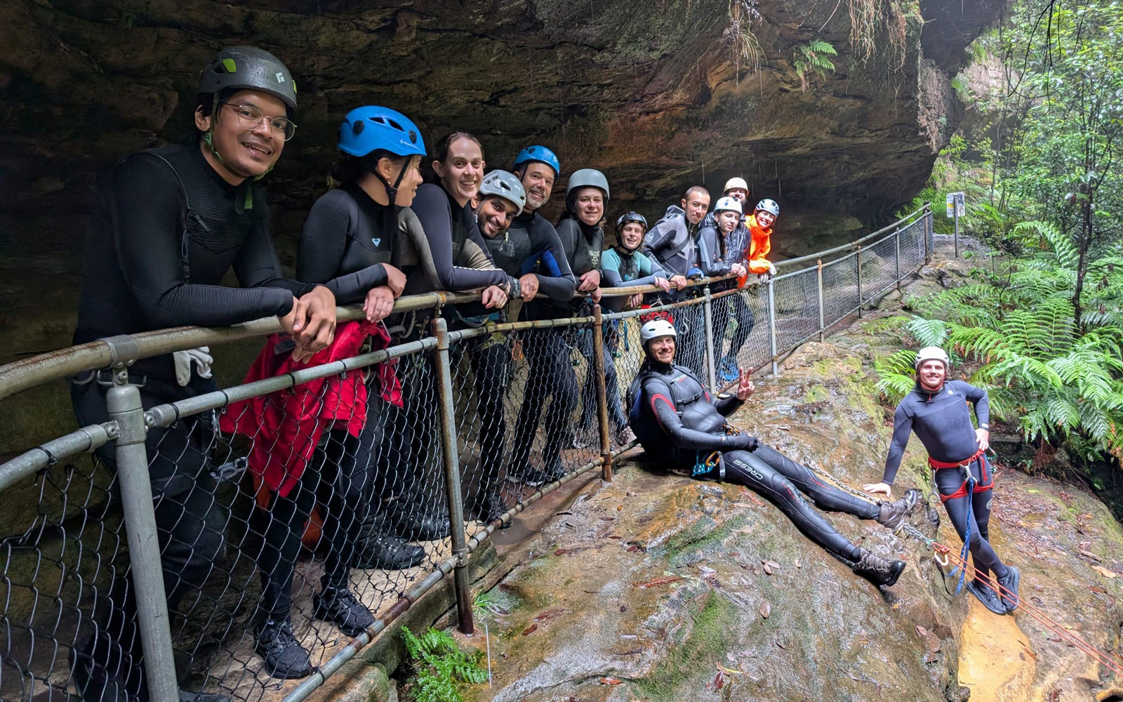 RPS' ecology team our canyoning together