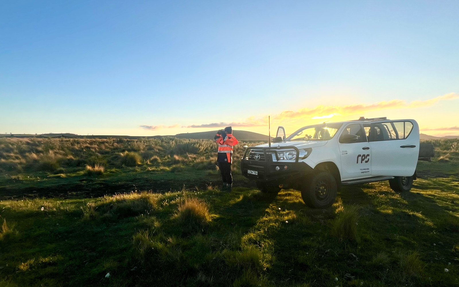 RPS ecologist Tara Boreham conducting bird surveys