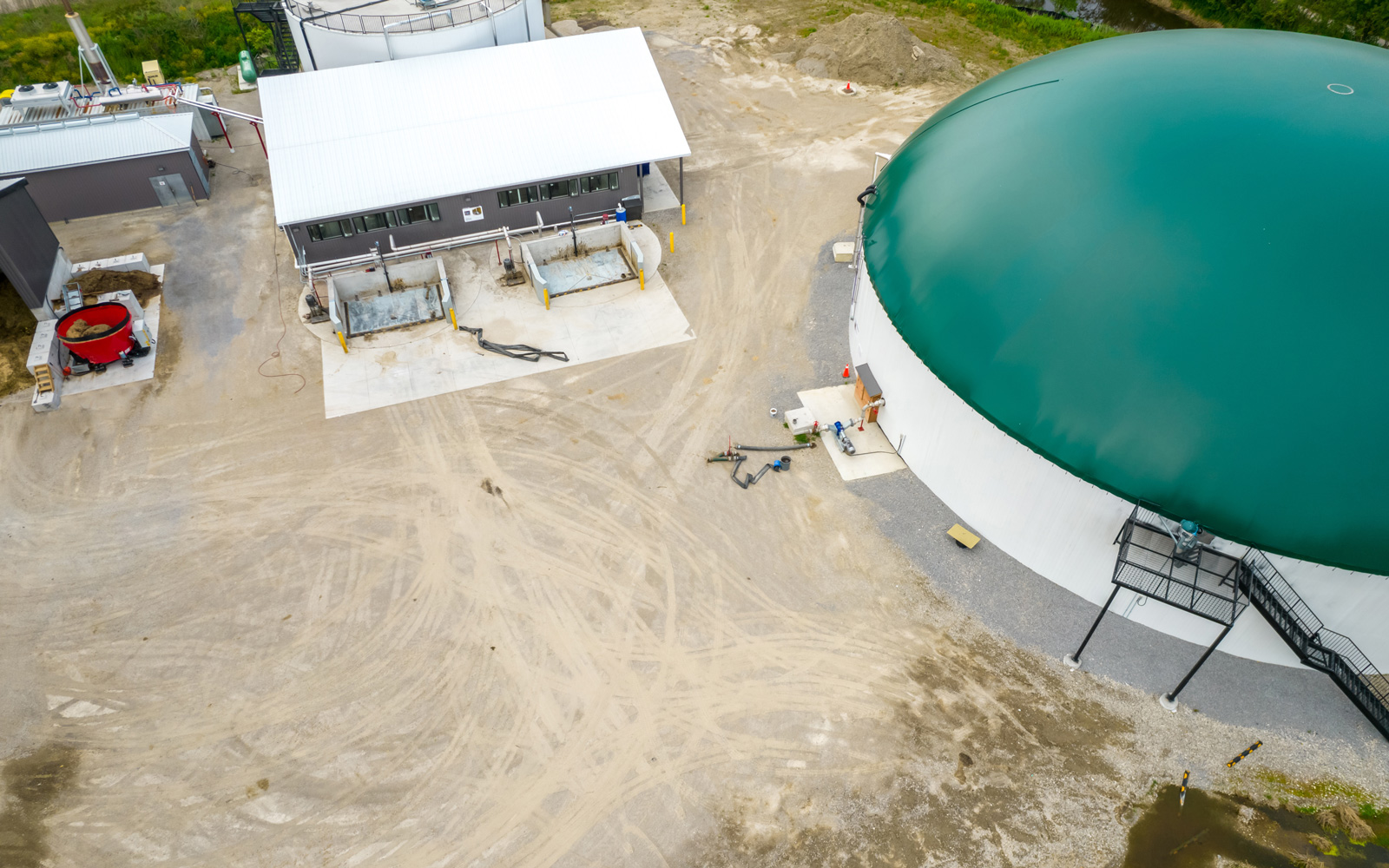 View of a Biogas processing plant