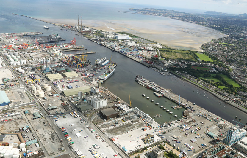 Dublin Port aerial view