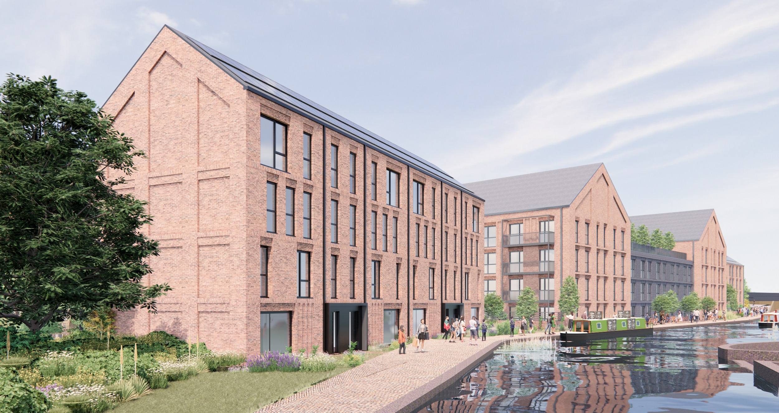 CGI for Canalside South residential-led development